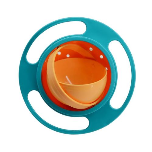 ZTL Gyro Bowl 360 Dgree Rotation Spill Resistant Gyroscopic Bowl with Lid