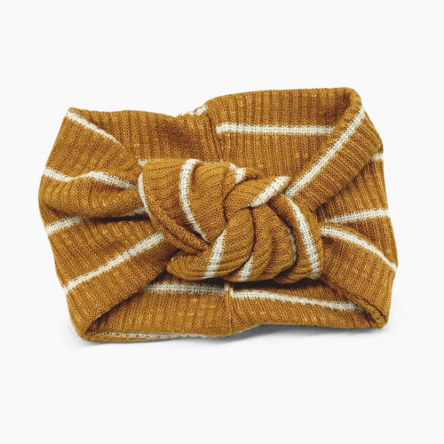 Eyee Kids Turban Headband - Mustard/White Stripe, 0-6 Months