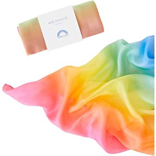 Sarah's Silks Enchanted Mini Playsilks | Creative Waldorf Toys for Open-Ended Play (Rainbow)