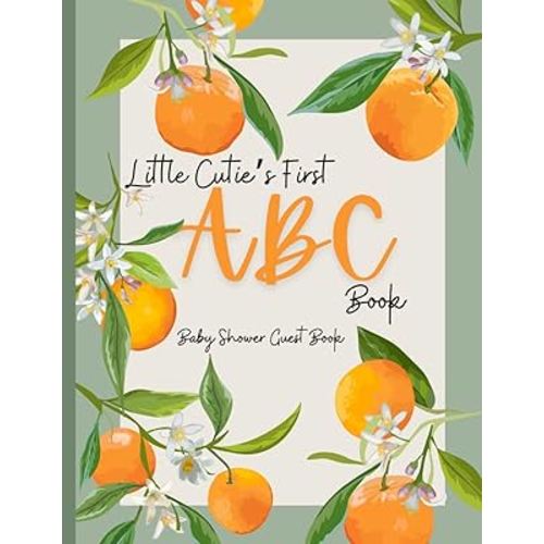 Little Cutie’s First ABC Book Baby Shower Unique Guest Book Baby’s First ABC Book Little Cutie Citrus Theme Baby Shower Game