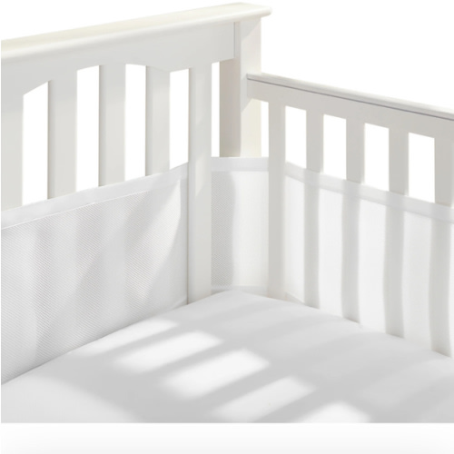 HALO Breathable Mesh Crib Liner for Full Sized Crib in White