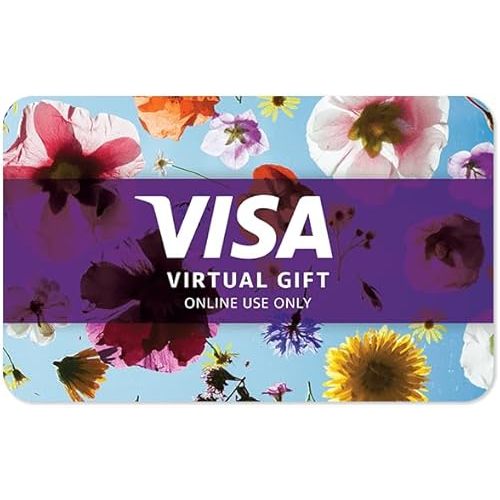 Visa Virtual $50 eGift Card (plus $4.95 Purchase Fee) - For Online Use Only