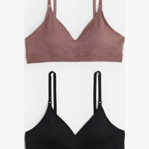 MAMA 2-PACK SEAMLESS PADDED NURSING BRAS