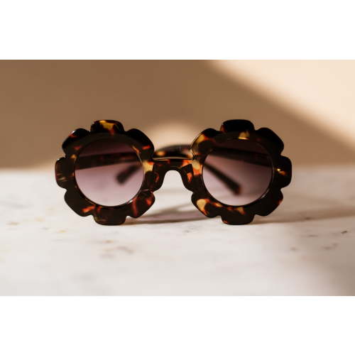 Toddler Sunglasses, Kids Sunglasses, Retro Kids Sunglasses, Daisy Sunglasses, Flower Sunglasses - Amber Tortise