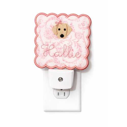 Personalized Nursery Light • Embroidered Baby Night Light • Custom Gift • Newborn Gift • Baby Shower Gift • Infant Decor • Puppy Lab
