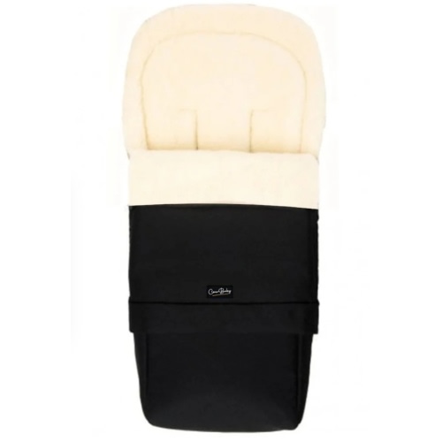 Black Arctic Organic Wool Adjustable Footmuff | Cover Baby LLC