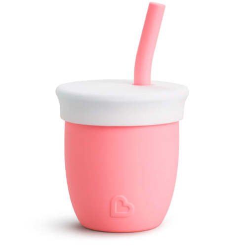 Munchkin C’est Silicone!™ Training Cup with Straw - Coral