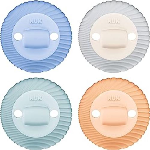 NUK Comfy Duet 100% Silicone Soother 2-in-1 BPA Free Pacifier and Teether, Unisex