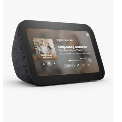 Amazon Echo Show 5 (newest model), Smart display, Designed for Alexa+, 2x the bass and clearer sound, Charcoal