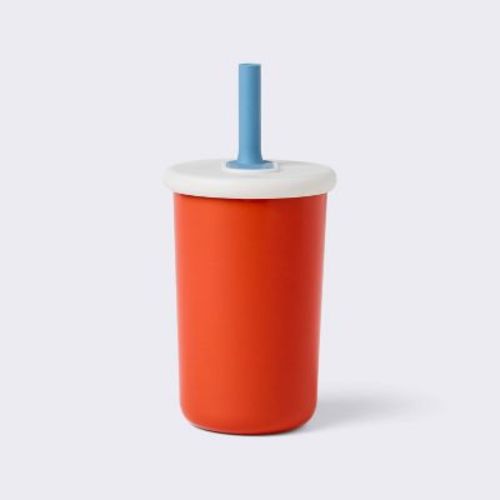 10 fl oz Stainless Steel Straw Tumbler Americana, 4th of July - Cloud Island™: Screw-On Lid, Portable Drinkware, 6.3" Height