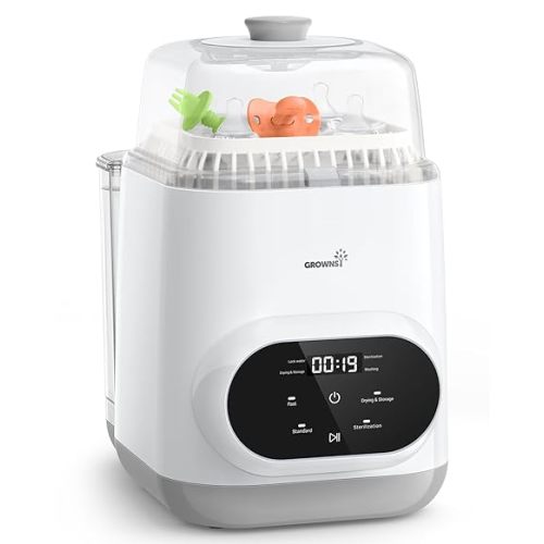 Grownsy EaseClean Bottle Washer Pro | All-in-One Bottle Washer and Sterilizer and Dryer | Baby Bottle Washer for Bottles, Pump Parts & Baby Essentials | Replaces Hand Washing