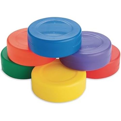 S&S Worldwide Assorted Spectrum Hockey Puck Set Pk6