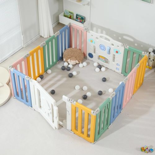 Baby Playpen Kids Activity Centre Baby Play Yard Home Indoor Outdoor Foldable Baby Playpen 14 Panel