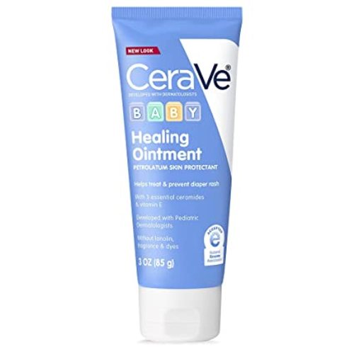 CeraVe Diaper Rash Cream, Baby Healing Ointment with Vitamin E, 3oz | Soothes Diaper Rash and Protect Extra Dry, Cracked Skin with Ceramides, Free Of Lanolin, Fragrance, Dye and Paraben