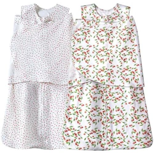 Baby Sleep sack Swaddle,Swaddles 3-6 Months,3-Way Adjustable Wearable Transition Blanket 100% Cotton 2-Piece