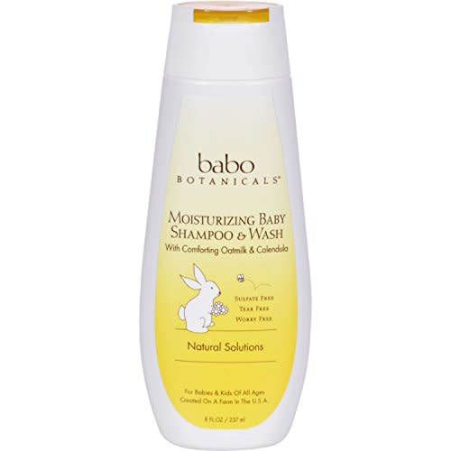 Babo Botanicals Babo Botanicals Moisturizing Baby Shampoo and Wash - Oatmilk Calendula, 8 fluid_ounces