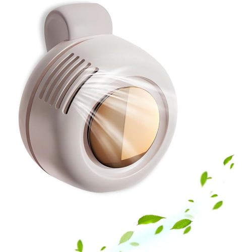 Portable Silent Mini Bladeless Fan Clip on, Portable Silent Mini Bladeless Electric Fan, For Outdoor & Travel & Office, Travel Accessories, Gift, Adjustable 3-Speed (Type-c, White)