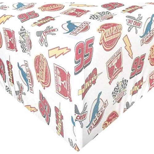 Disney Pixar Bumper Stickers Premium Crib Sheet