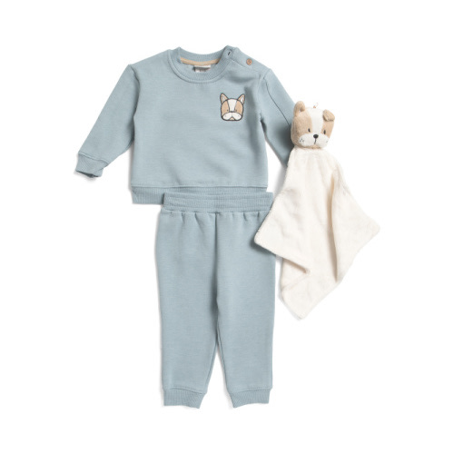 Newborn Boys 2pc Bulldog Crew Neck Sweatshirt And Ribbed Pants Set | Kids & Baby | T.J.Maxx