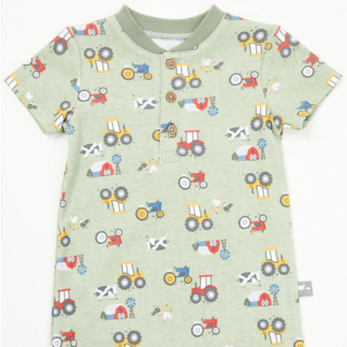 Rugged Bear Infant Boys' Farm Print Onesie