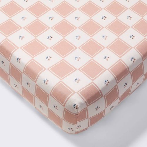 Cotton Fitted Crib Sheet - Floral Quilt - Cloud Island™
