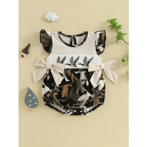 baby girls' vintage inspired romper jumpsuit /duck - Temu