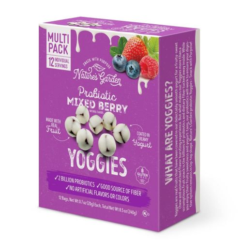 Nature's Garden Snacks Probiotic Yoggies Fruit Snacks Mixed Berry - 8.5oz/12ct