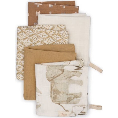 Kendi 5-Pack Cotton Muslin Washcloths