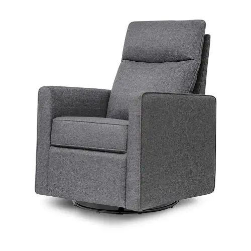 DaVinci Gabby 360° Swivel Glider Nursery Chair - High Pillowback Glider Rocking Chair - GREENGUARD Gold, FSC & Certi-PUR US Certified -Versatile Comfy Swivel for Living Room and Nursery - Shadow Grey