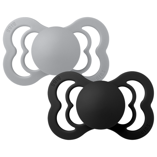 BIBS Supreme 2 PACK - Cloud/Black Pacifiers – Bibsworld store US
