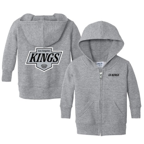 Infant Los Angeles Kings Chad & Jake Heather Gray Logo Full-Zip Hoodie