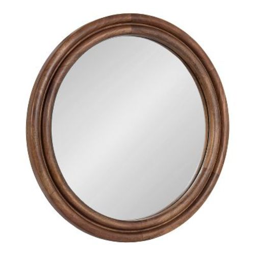 Kate & Laurel All Things Decor 26"x26" Oman Ribbed Round Mirror