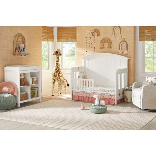 Cottage Colors 3 Pc White Colors,White Bedroom Set With Crib, Bookcase With Changing Tray, Toddler Rail | Rooms to Go
