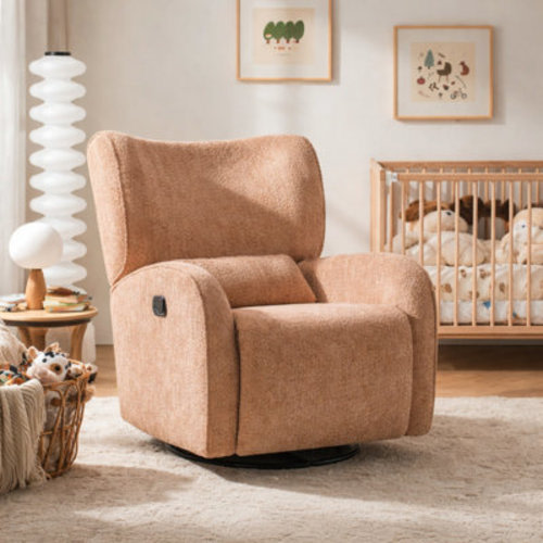 Red Barrel Studio® Medina Modern Oversized Swivel Glider Nursery Recliner With Wingback And Adjustable Headrest | Wayfair