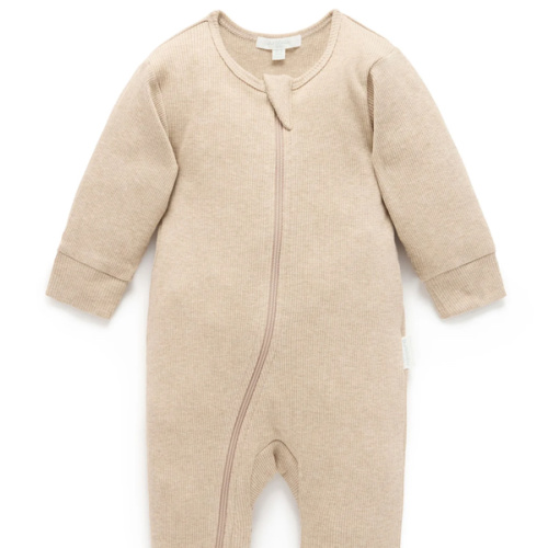 Ribbed Zip Growsuit