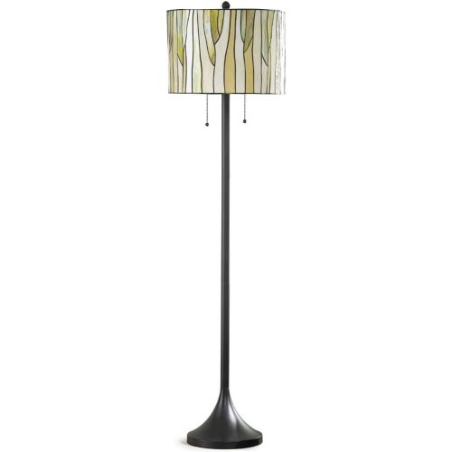 HOMEGLAM Barossa Modern Tiffany Floor Lamp, Tiffany Lamp, Floor Lamp - Green