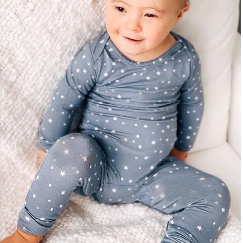 Dream Denim Blue Convertible Footie Pajamas | günamüna