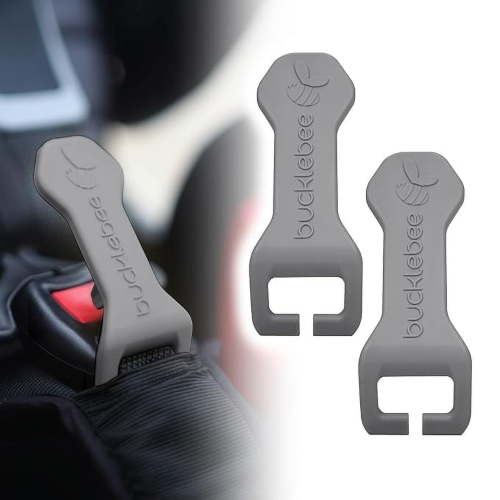 Bucklebee Easy Car Seat Buckle Release Aid for Children Unbuckle Car Seat Release Tool - Car Seat Button Pusher - Car Seat Opener for Nails - Car Seat Buckle Release Tool (2 Packs Gray)