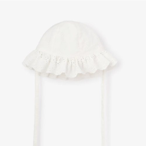 Eyelet Lace Ruffle Sunhat