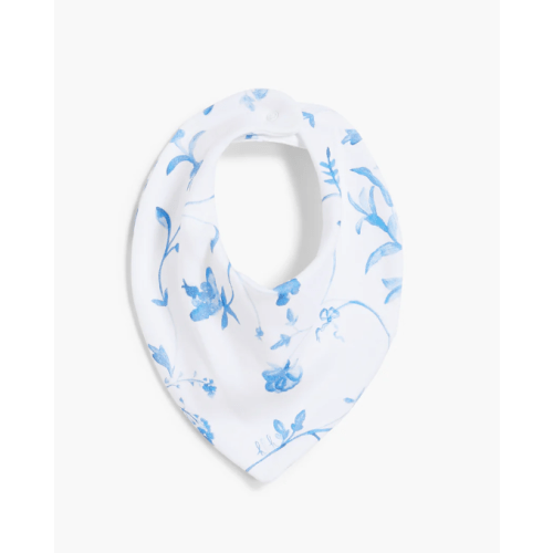 The Bandana Bib - Blue Botanical