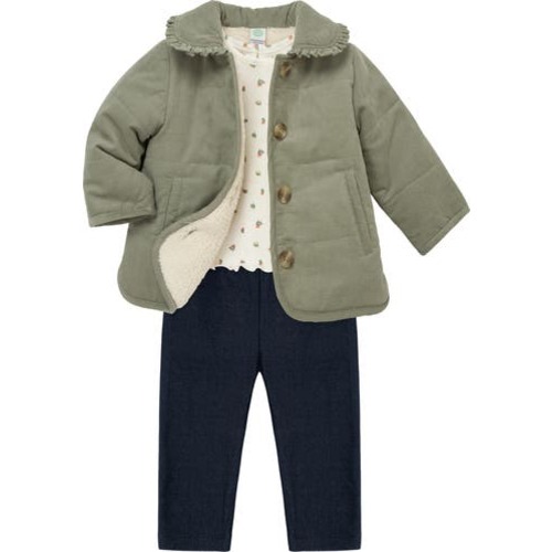 Corduroy Jacket, T-Shirt & Leggings Set, 12M