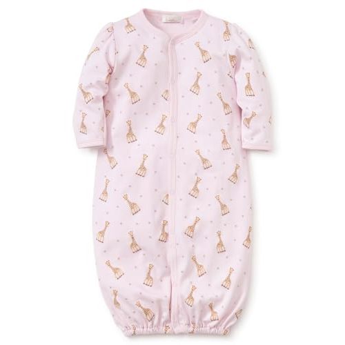 kissy kissy Baby-Girls Infant Sophie La Girafe Print Convertible Gown-Pink-Preemie