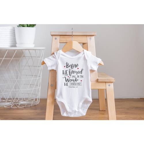 Christian Baby Onesie®, Jeremiah 1:5, Baby Shower Gift, Jesus Onesies®, Faith Based Baby Clothes, Baby Announcement, Baby Clothes