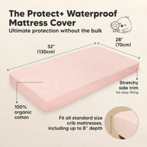 2-Pack Quin Protect+ Waterproof Crib Mattress Protector