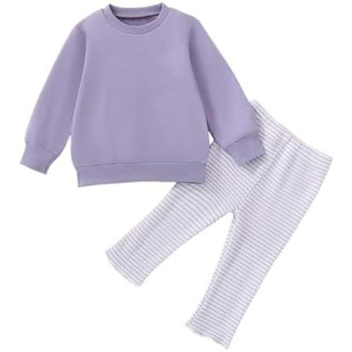 Toddle Sweatsuit Baby Girl Long Sleeve Sweatshirt Outfit Newborn Fall and Winter Outfits 3Months - 3Years