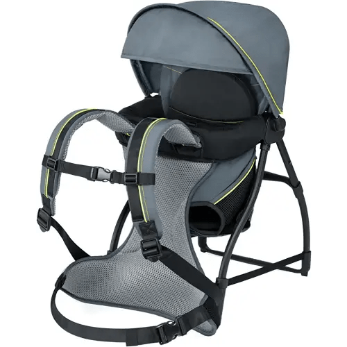 Chicco SmartSupport Aluminum Frame Backpack Carrier, Lightweight Baby Backpack Carrier | Solar/Grey - New Model