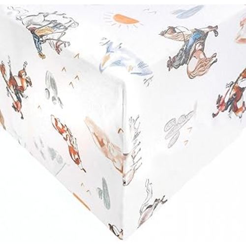 Premium Fitted Knit Crib Sheet/Toddler Sheet Boone by Copper Pearl