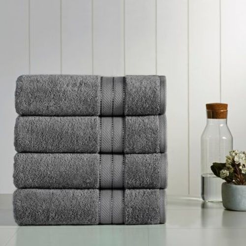 Modern Threads Spunloft 4-Pack Ultra Plush Bath Towel 30x54, Charcoal