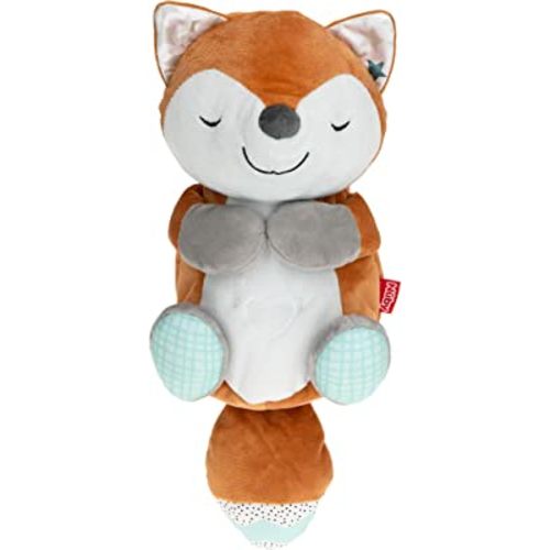 Nuby Lifelike Animated Sleeping Fox with 8 Soothing Lullabies & 4 Calming White Noises, 30 Min Non-Stop
