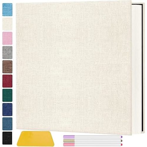 Photo Album Self Adhesive Pages, 60 Pages Magnetic Scrapbook Albums with Sticky Page,Photos Album Holds 8x10 & 5X7 & 4x6 & 6x8 & 3x5, Large Picture Book Ideal for Family,Wedding,Baby